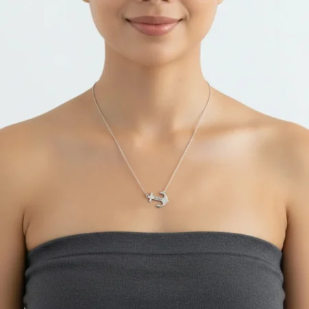 שרשרת עוגן עם חריטת שם