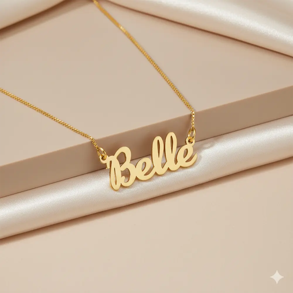 שרשרת שם Handy – ציפוי זהב 24K