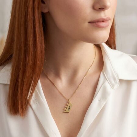 שרשרת מלך עם חריטת שם • כסף 925