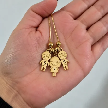 שרשרת לאמא עם תליוני ילדים