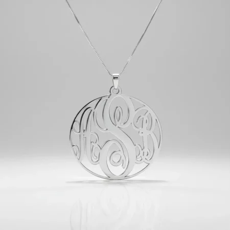 שרשרת מונוגרם עגול