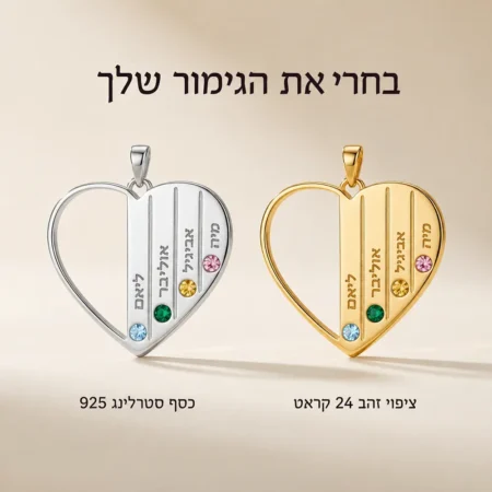 שרשרת לאמא עם שמות הילדים • כסף 925