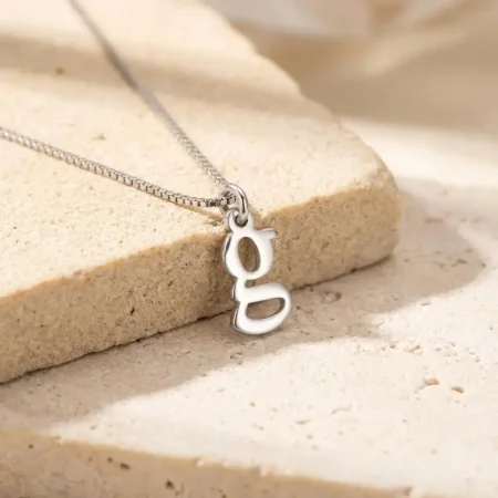 שרשרת תליון אות קטנה כסף אמיתי