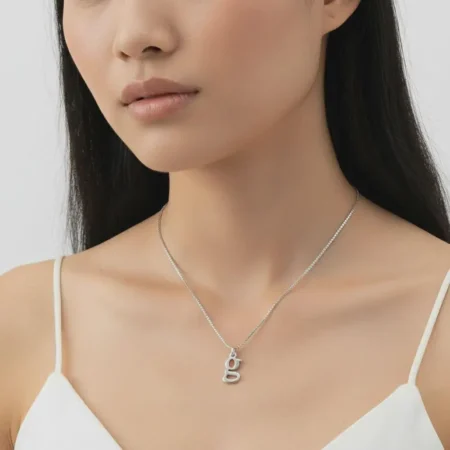 שרשרת אות עדינה מכסף אמיתי 925