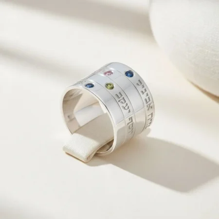 טבעת אבני חן לאמא • כסף 925