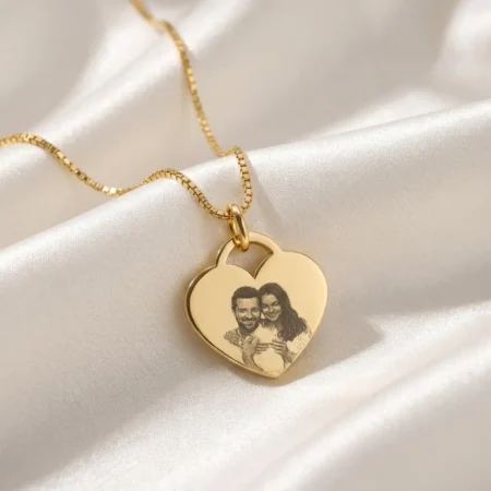 שרשרת לב עם תמונה אישית