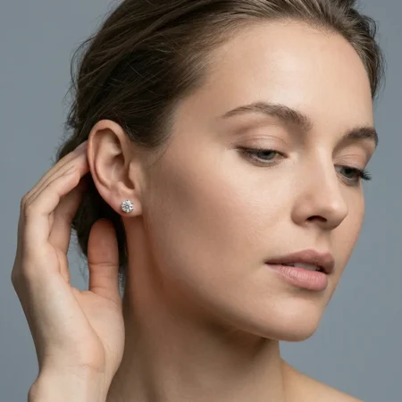 עגילי זירקון עדינים מכסף אמיתי 925