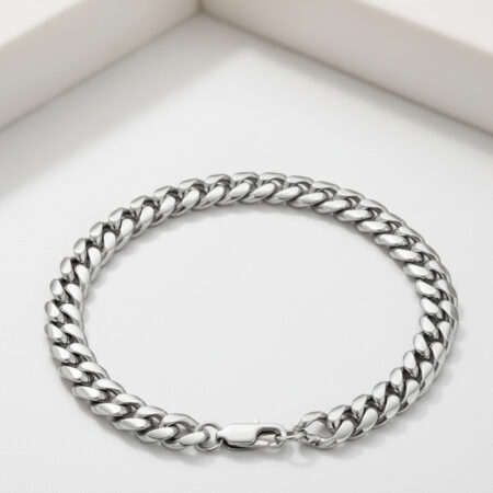 צמיד גורמט כסוף לגבר