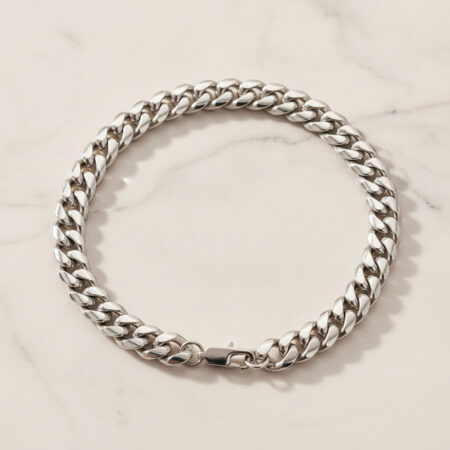 צמיד גורמט כסוף לגבר