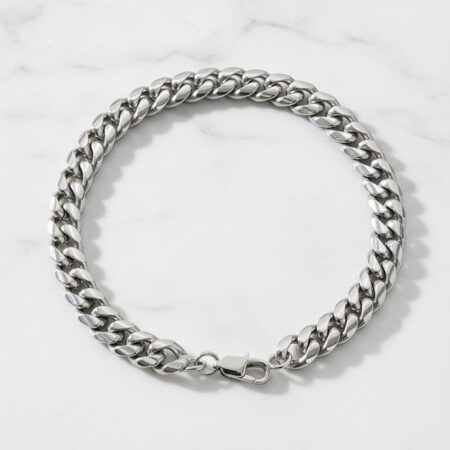 צמיד גורמט כסוף לגבר