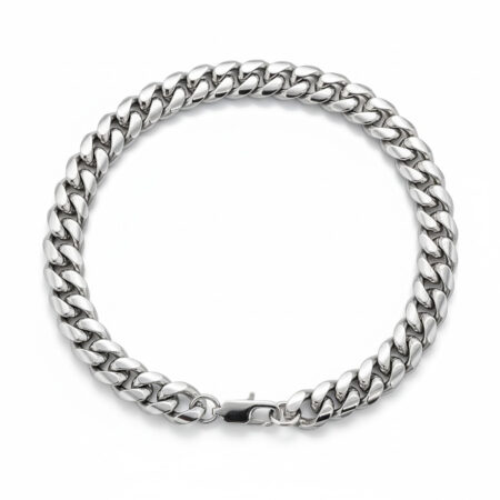 צמיד גורמט כסוף לגבר