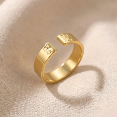 טבעת אותיות פתוחה