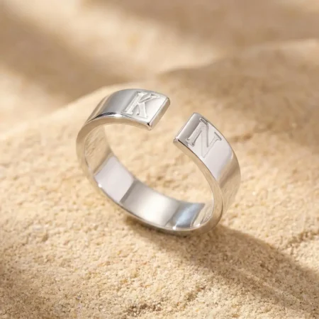 טבעת אותיות פתוחה