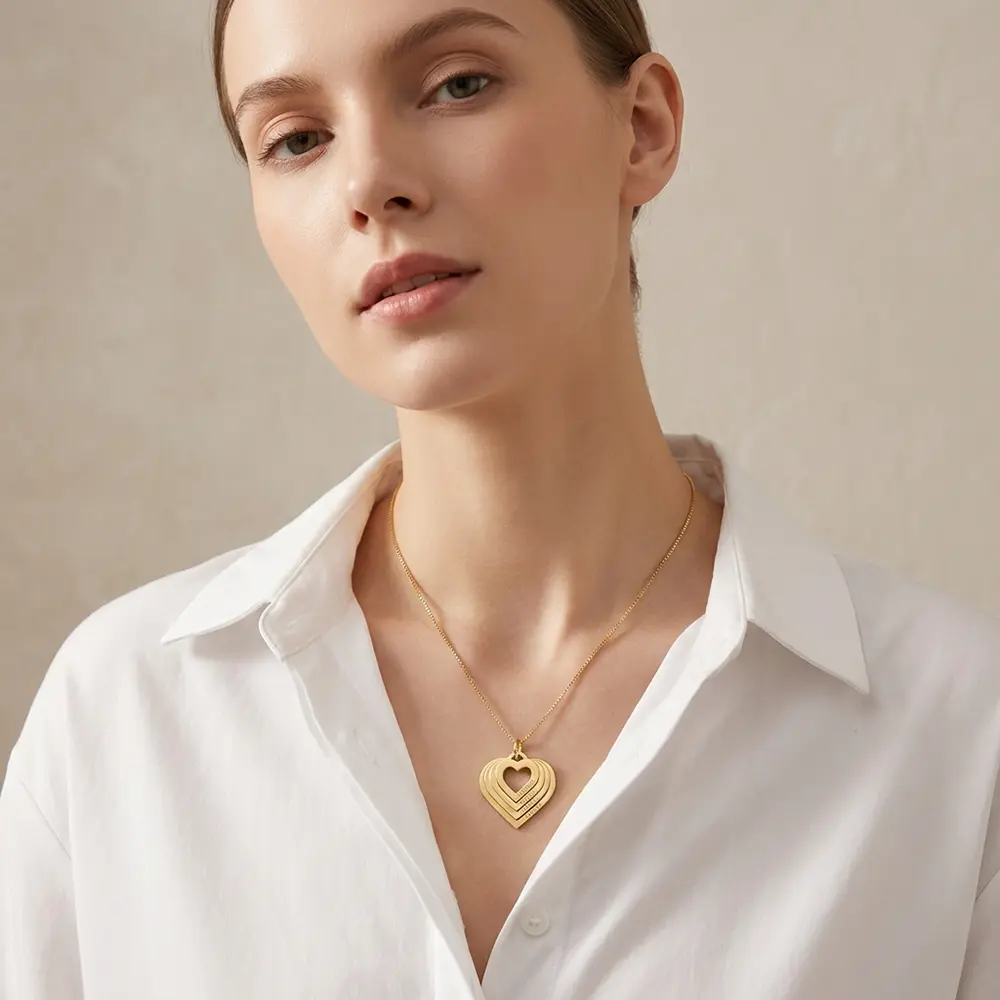 שרשרת לבבות שמות