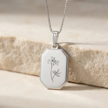 תליון פרח לידה מכסף 925