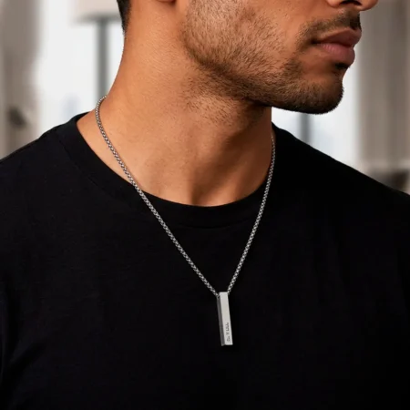 שרשרת לגבר בר תלת מימדי