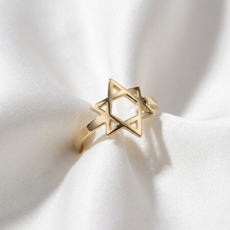 טבעת מגן דוד קלאסית מכסף 925