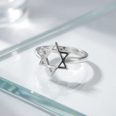 טבעת מגן דוד מכסף 925