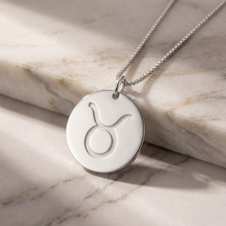 שרשרת תליון עגול מזל שור