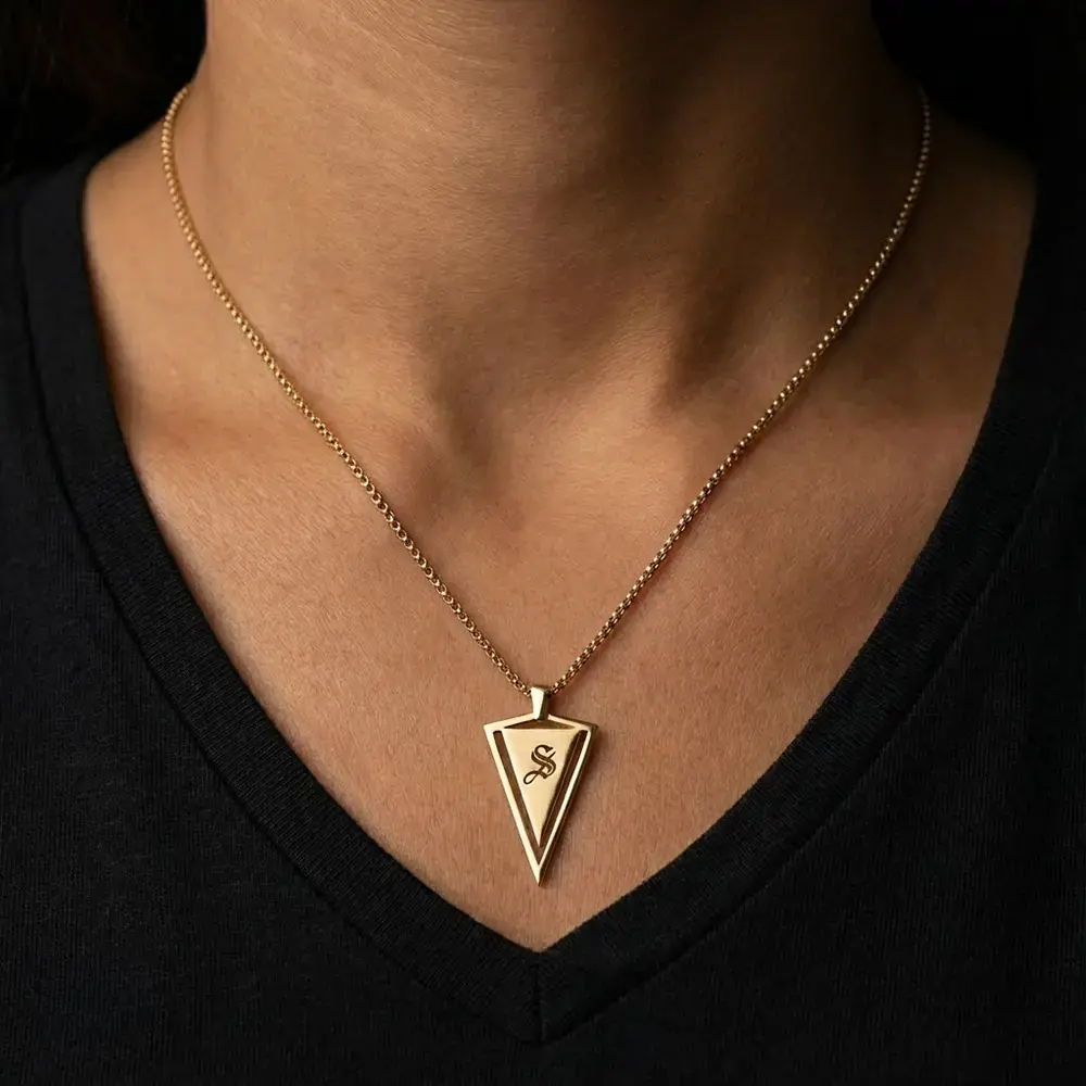 שרשרת משולש עם אות