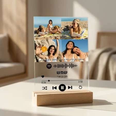 מיוזיק גלאס עם תמונות ושיר