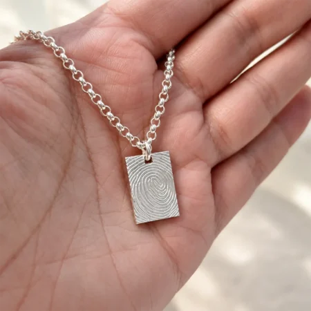 שרשרת טביעת אצבע לגבר • כסף 925