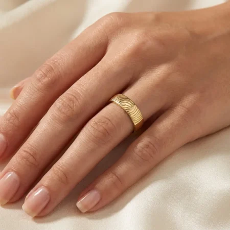 טבעת טביעת אצבע מעוגלת