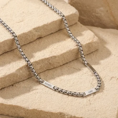 שרשרת חריטה לגבר – BOX