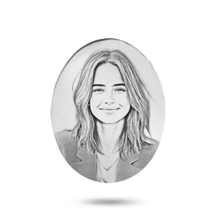 סיכה אובלית עם תמונה