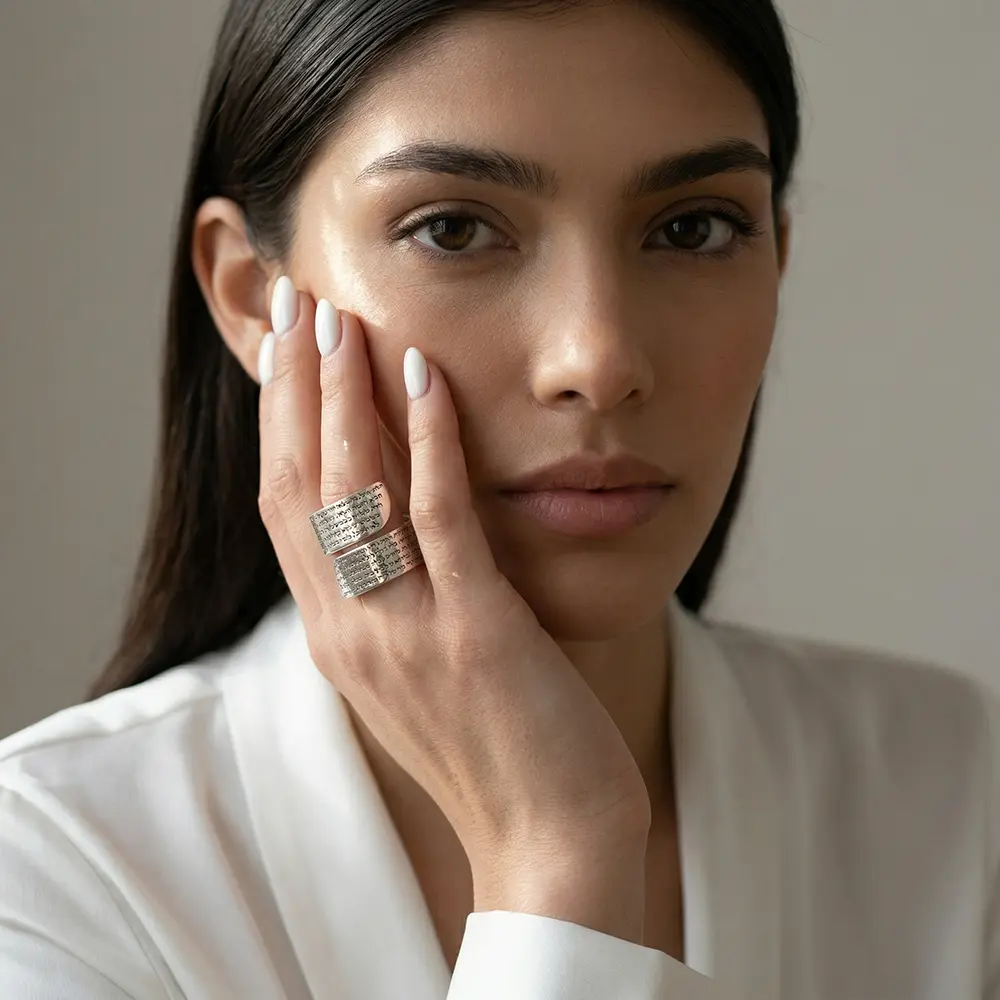 טבעת אשת חיל כסף/זהב