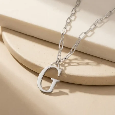 שרשרת פפר קליפ עם אות