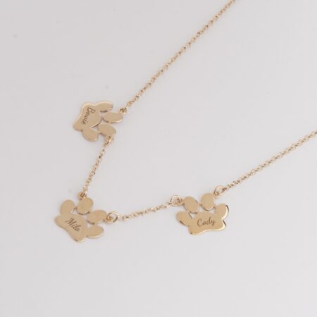 שרשרת טביעת רגל כלב ע שם