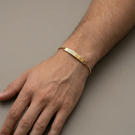 צמיד בר לגבר עם חריטה אישית