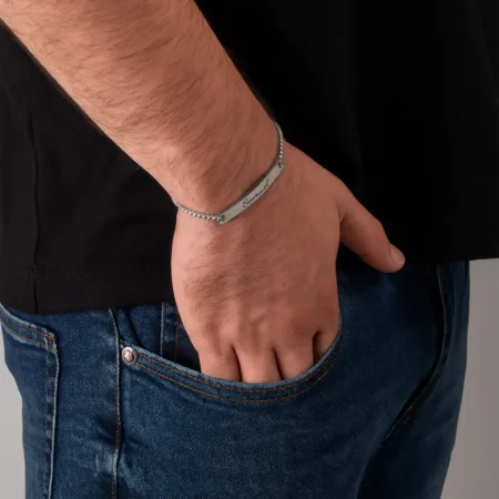 צמיד בר חריטה לגבר