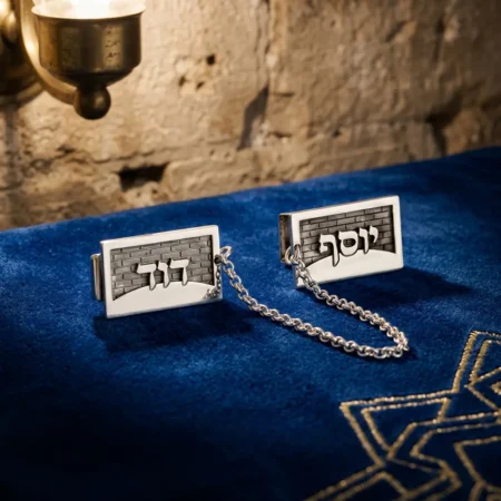 מחזיק טלית מכסף בעיצוב אישי