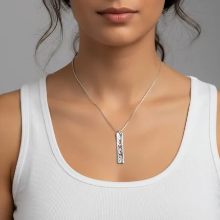 שרשרת בר מרוקע עם שם חתוך