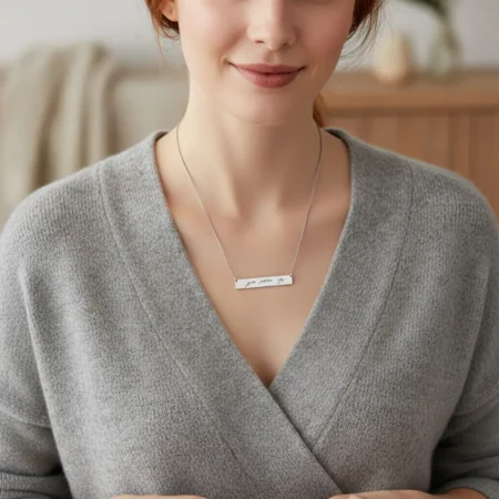 שרשרת בר עם כתב יד בהתאמה אישית