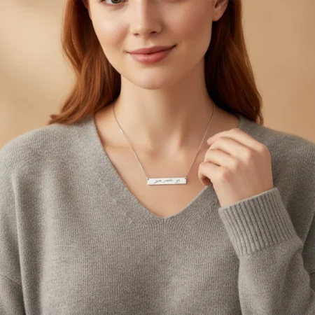 שרשרת בר עם כתב יד בהתאמה אישית