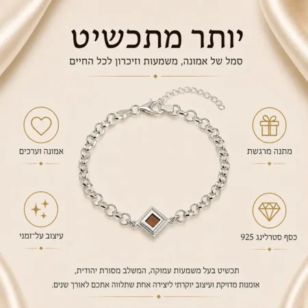 צמיד כסף 925 עם ננו תנ״ך