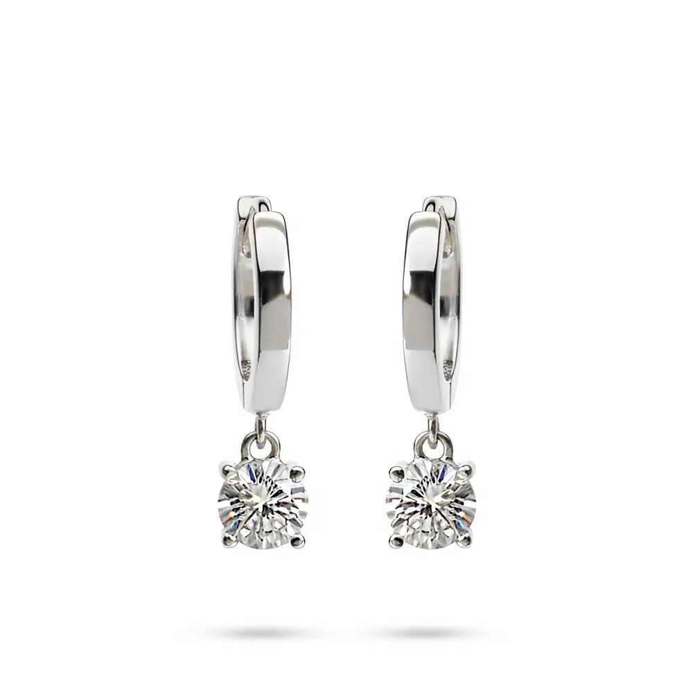 עגילי חישוק יהלום