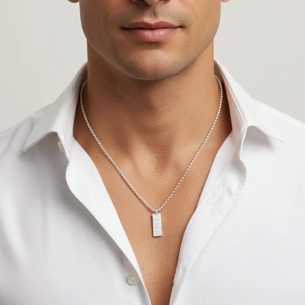 שרשרת בר עם חריטת שם