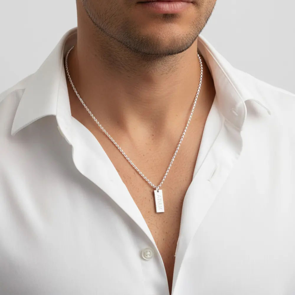 שרשרת בר עם חריטת שם