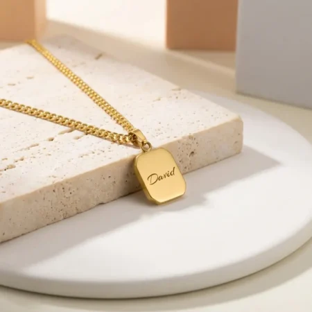 שרשרת תג עם חריטה אישית