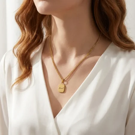 שרשרת תג עם חריטה אישית