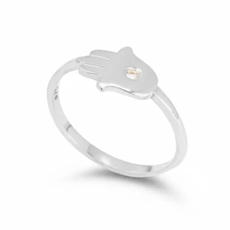 טבעת חמסה משובצת יהלום