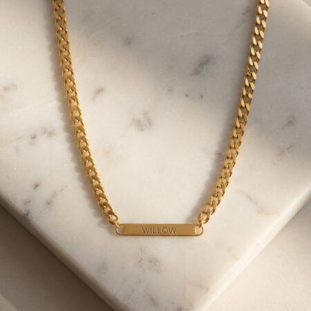 שרשרת בר עם חריטת שם אישית