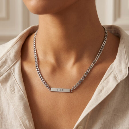 שרשרת בר עם חריטת שם אישית