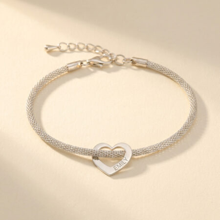 צמיד לבבות לאישה עם שמות הילדים