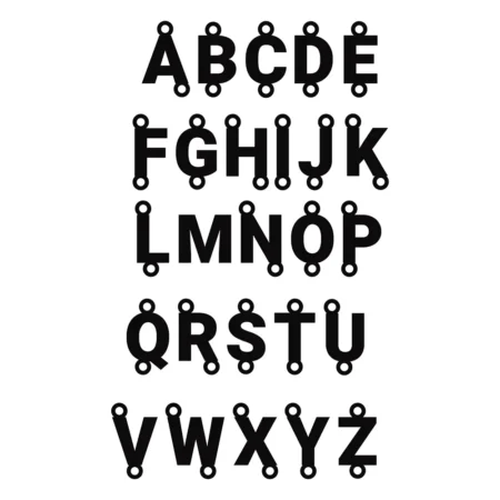 צמיד אות קטנה פונט