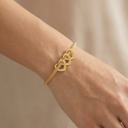 צמיד לבבות לאישה עם שמות הילדים